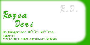 rozsa deri business card